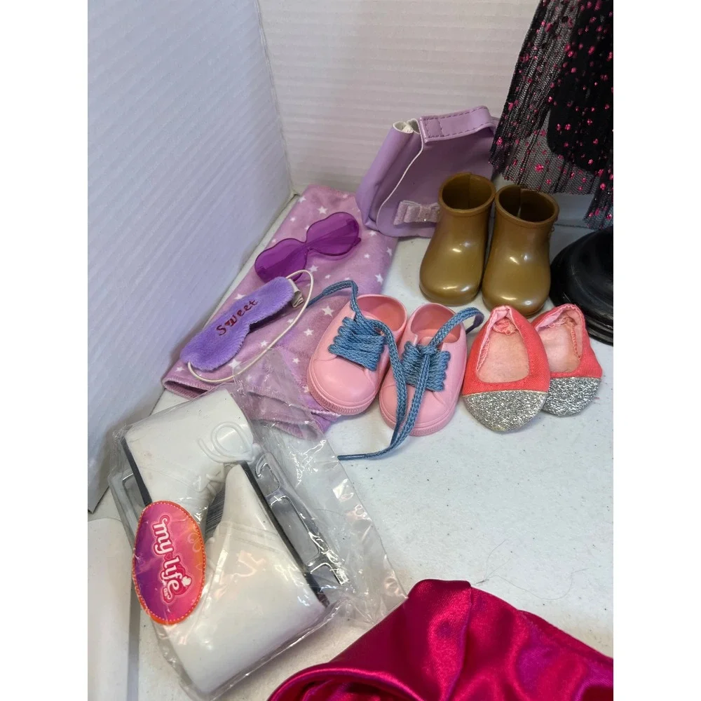 18 Inch Doll Clothes Accessories Lot fits American Girl Our Generation 20+pc